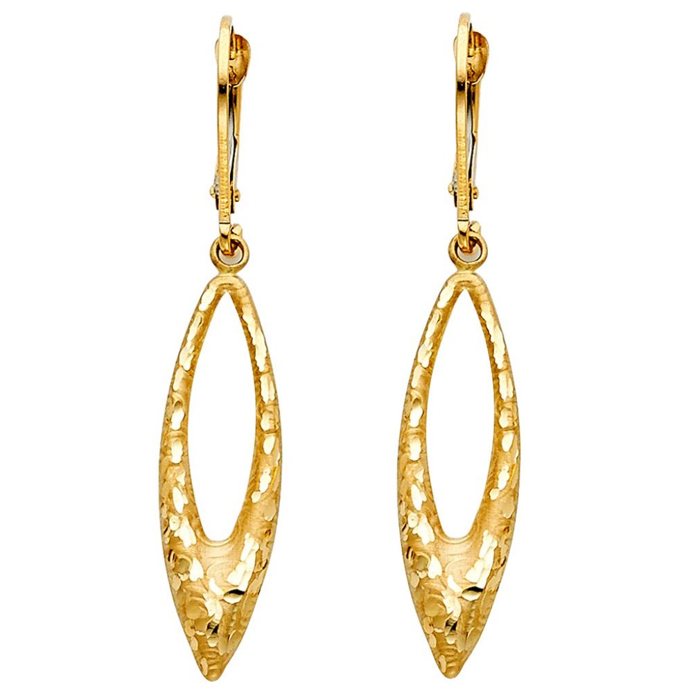 14K Yellow Gold Hanging Earrings